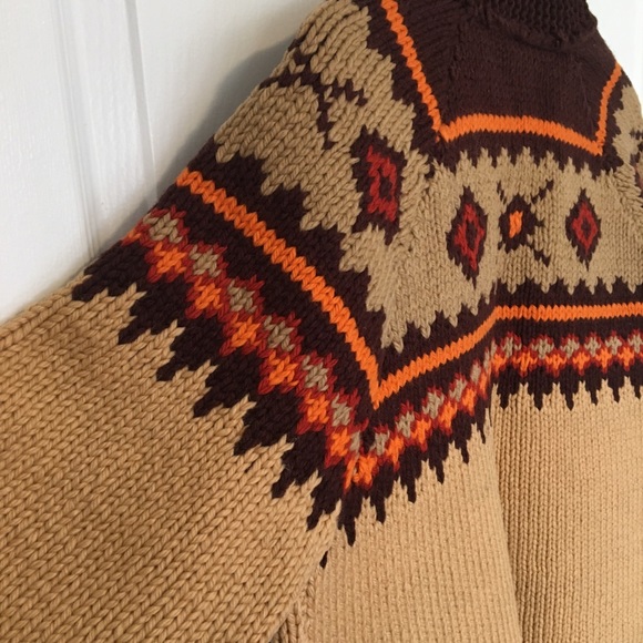 Vintage HANDKNIT CURLING SWEATER Wool unisex - Picture 4 of 16